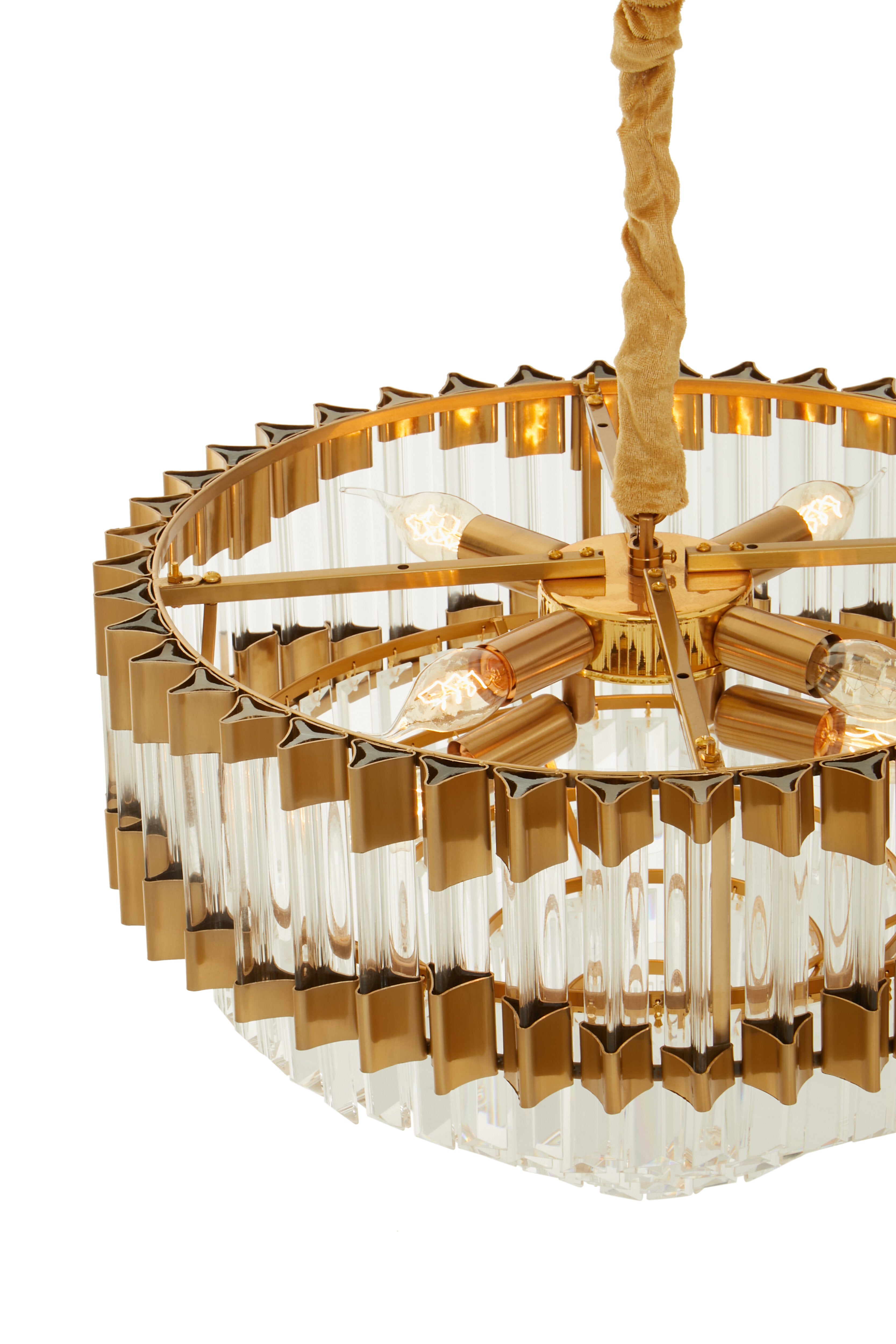 Brentwood Four Bulb Antique Gold Chandelier